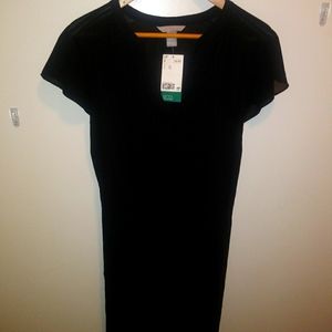 New H&M Flutter-sleeve tie dress